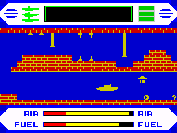 Periscope Up (ZX Spectrum) screenshot: Extra fuel