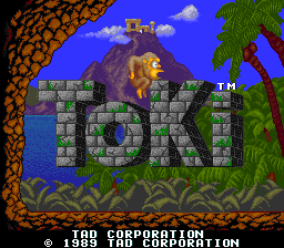 Toki (Arcade) screenshot: Title screen