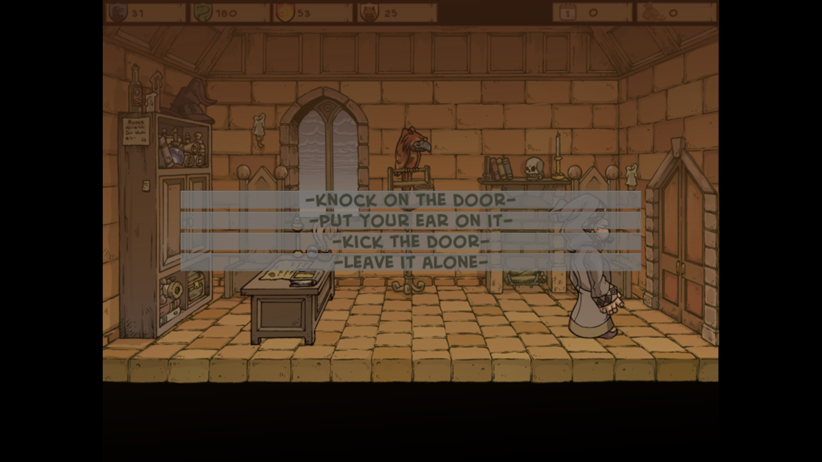 Witch Trainer (Windows) screenshot: One of the many choices in the game