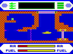 Periscope Up (ZX Spectrum) screenshot: Mission start up