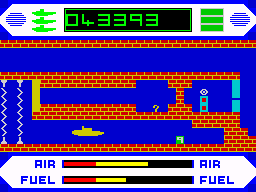 Periscope Up (ZX Spectrum) screenshot: Last code element found