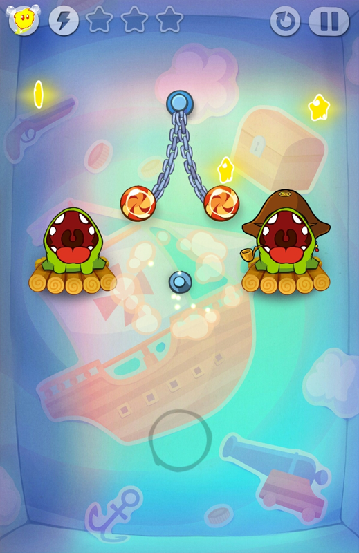 Cut the Rope: Time Travel (Android) screenshot: The bomb just exploded