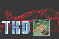 Rocky (Game Boy Advance) screenshot: Knocking an opponent down 3 or 4 times results in a Total Knock Out (TKO).