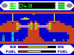 Periscope Up (ZX Spectrum) screenshot: Electronically sealed doors