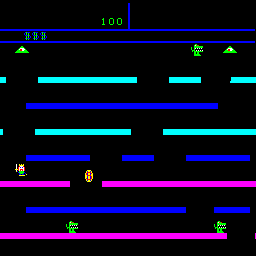 Kaos (Arcade) screenshot: Maze 1 with monsters