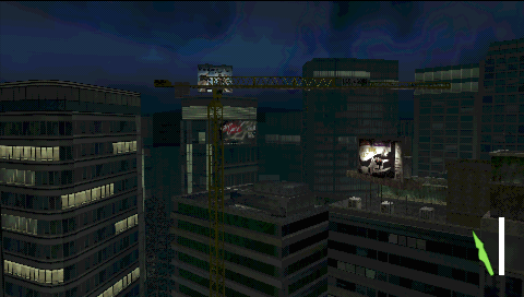 Manhunt 2 (PSP) screenshot: Looking out over Cottonmouth.