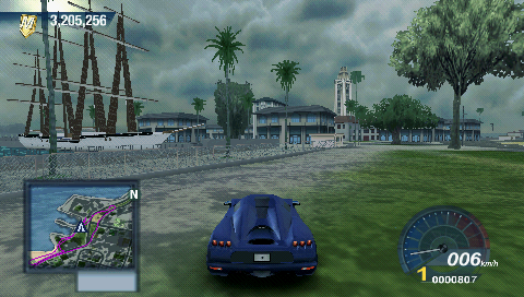 Test Drive Unlimited (PSP) screenshot: Harbour.