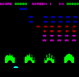 Screenshot of Lynx Invaders (Camputers Lynx, 1983) - MobyGames