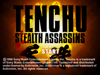Tenchu: Stealth Assassins (PlayStation) screenshot: Title screen.