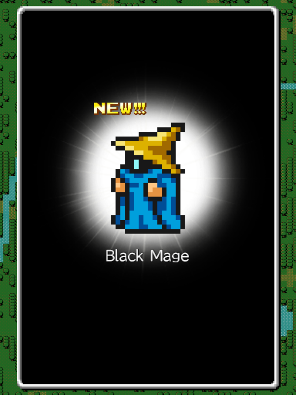 Final Fantasy: All The Bravest (iPad) screenshot: You've gained a new fighter type, the black mage.