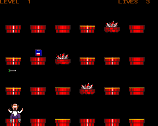 Baldy (Amiga) screenshot: Hit by an arrow