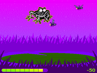 Do You Want Flies With That? (Browser) screenshot: Being zapped by a firefly costs energy and points
