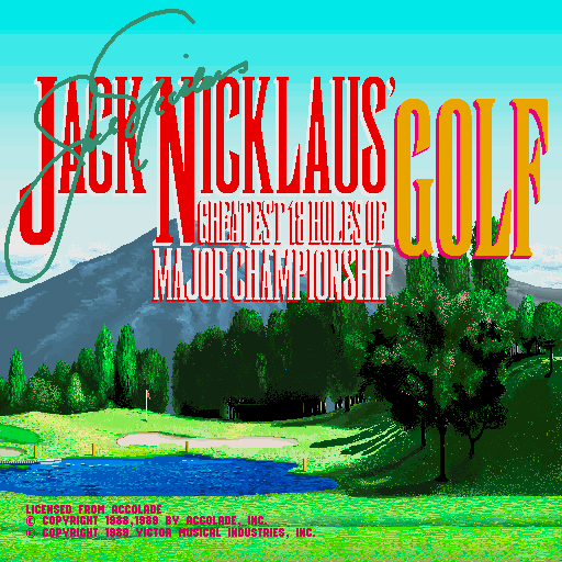 Jack Nicklaus' Greatest 18 Holes of Major Championship Golf (Sharp X68000) screenshot: Title screen