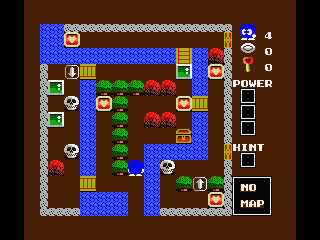 Eggerland 2 (MSX) screenshot: Collect the hearts...
