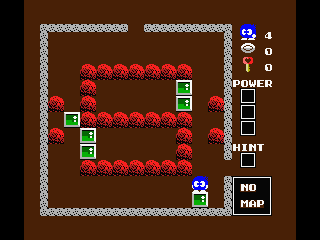 Eggerland 2 (MSX) screenshot: You can push the green blocks around