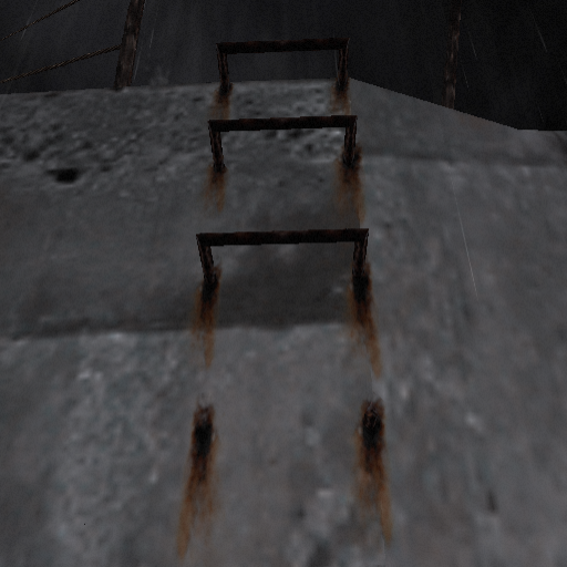Forbidden Siren 2 (PlayStation 2) screenshot: Of course the ladder is broken. Of course!