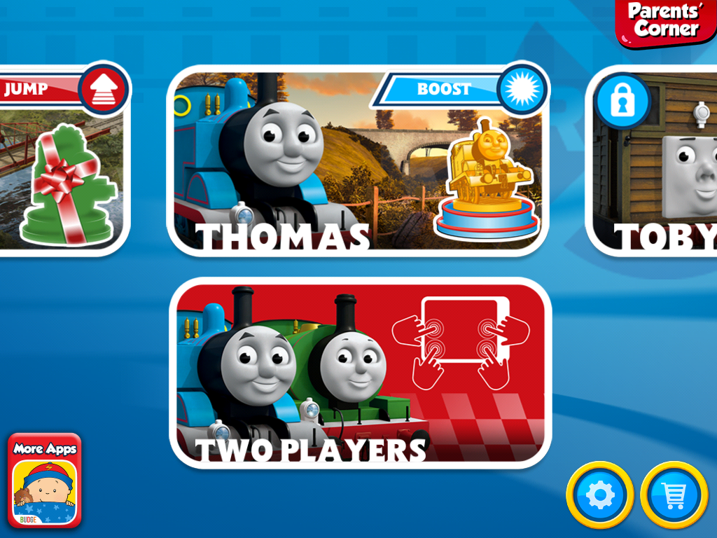 Thomas & Friends: Go Go Thomas! (iPad) screenshot: Thomas' picture with the unlocked trophy