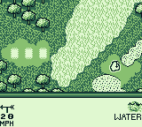 PGA European Tour (Game Boy) screenshot: PLUNK! I went into the water.