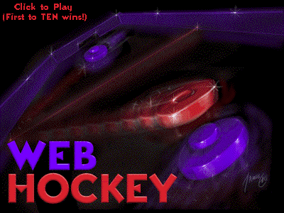 Web Hockey (Browser) screenshot: The game's title screen This game is so simple that there is no help text