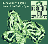 PGA European Tour (Game Boy) screenshot: Here is a map of the course.