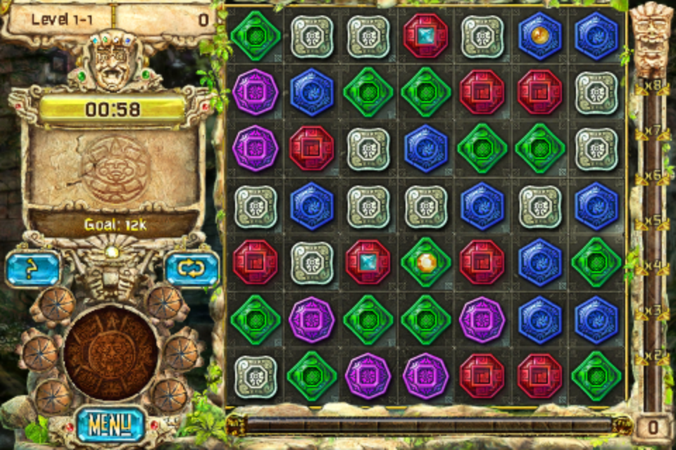 The Treasures of Montezuma 4 (iPhone) screenshot: Level 1