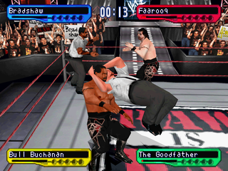 WWF Smackdown! 2: Know Your Role (PlayStation) screenshot: Tornado tag