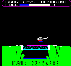 Frelon (Oric) screenshot: Almost completed...