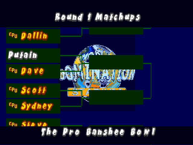 Animaniacs: Ten Pin Alley (PlayStation) screenshot: Matchups.
