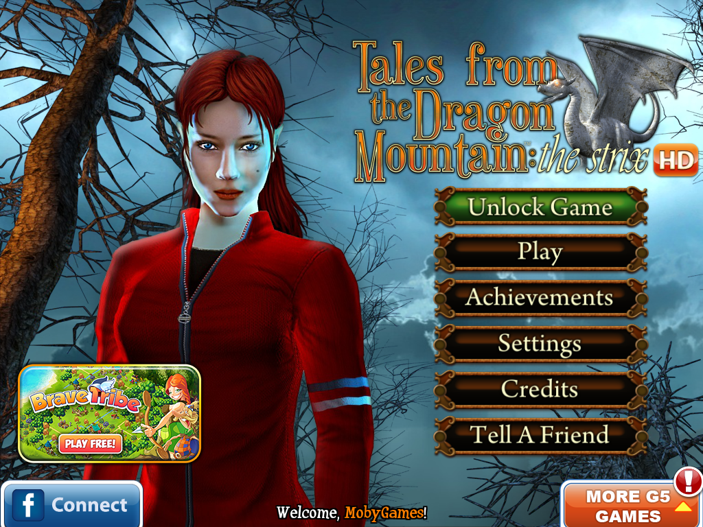 Tales from the Dragon Mountain: The Strix (iPad) screenshot: Title and main menu