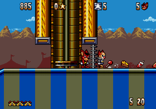 Aero the Acro-Bat (Genesis) screenshot: Lift
