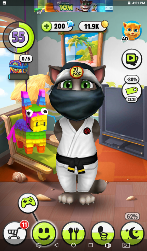 My Talking Tom (Android) screenshot: Ninja Tom.