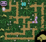 Barbie: Pet Rescue (Game Boy Color) screenshot: Guiding the pet to its resting place in another mini-game
