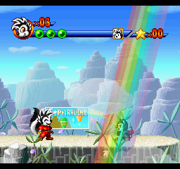 Punky Skunk (PlayStation) screenshot: Start of the first level!
