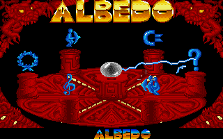 Albedo (Amiga) screenshot: Main menu