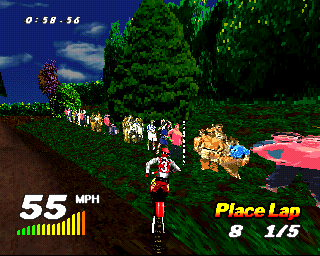 VMX Racing (PlayStation) screenshot: You guys really love dirt bike racing, huh?