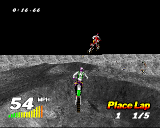 VMX Racing (PlayStation) screenshot: Moon?!?