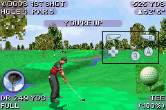 Tiger Woods PGA Tour 2004 (Game Boy Advance) screenshot: Tutorial mode