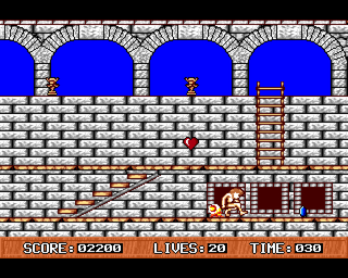 Wizards Castle (Amiga) screenshot: Overturned by monkey