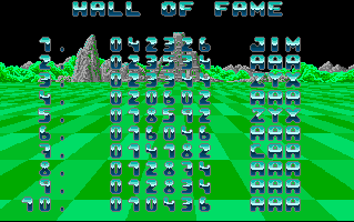 Andromeda Mission (Amiga) screenshot: High scores
