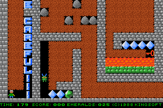 Emerald Mine II (Amiga) screenshot: Level 40