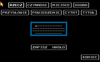 Koło Szczęścia (Amiga) screenshot: Passwords editor