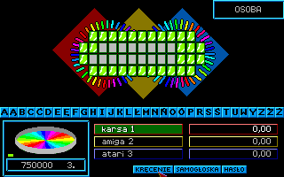 Koło Szczęścia (Amiga) screenshot: Spin the wheel