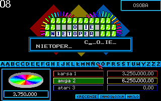 Koło Szczęścia (Amiga) screenshot: Buy a vowel