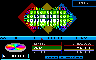 Koło Szczęścia (Amiga) screenshot: Select consonant