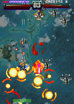 Change Air Blade (Arcade) screenshot: Explosion