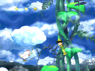 Doraemon 2: SOS! Otogi no Kuni (PlayStation) screenshot: Chicken(s) should be killed.