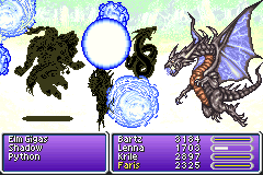 Final Fantasy V Advance (Game Boy Advance) screenshot: Bahamut, king of dragons