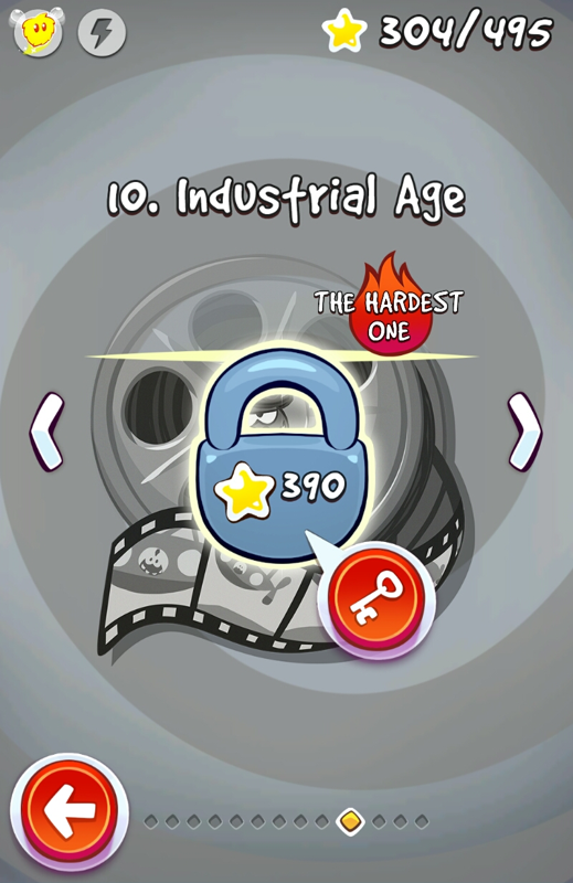 Cut the Rope: Time Travel (Android) screenshot: Get more stars to unlock further levels