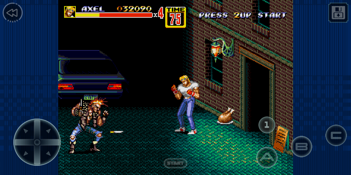 Streets of Rage 2 (Android) screenshot: Fighting with Jack
