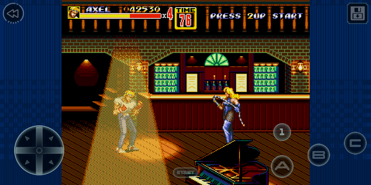 Streets of Rage 2 (Android) screenshot: Fighting with Electra